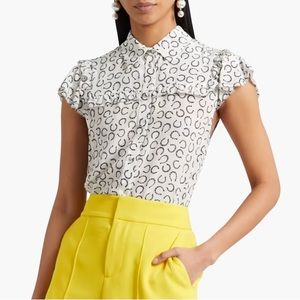 Alice + Olivia Malinda Horseshoe Blouse